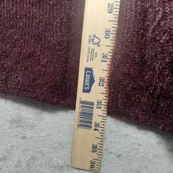 The Zig Zag Stripe XL Plum Purple Sparkly Soft Open Cardigan with Pockets - Picture 5 of 7